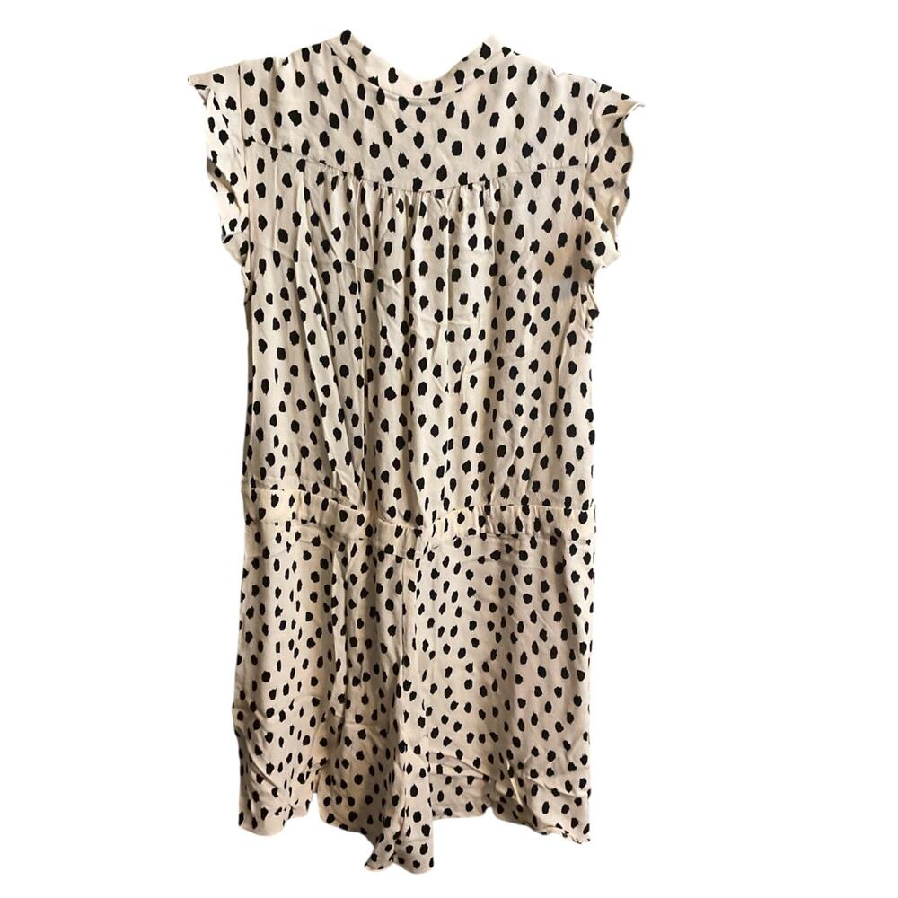 Kate Spade Leopard Dot Crepe Romper Size 8 Ivory Polka Dot Preppy Vacation - Picture 7 of 11